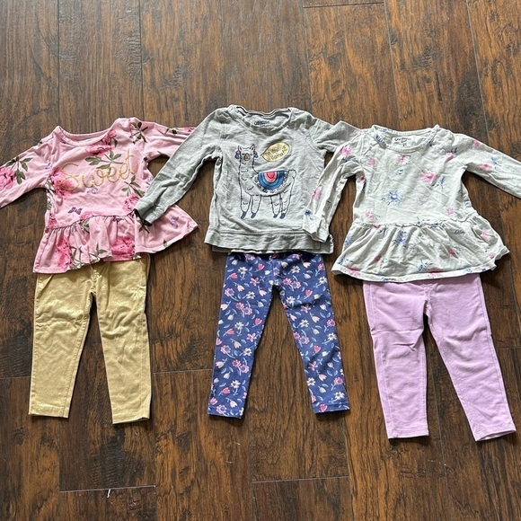 OshKosh B'Gosh Girls Long Sleeve Set Bundle - Picture 1 of 10